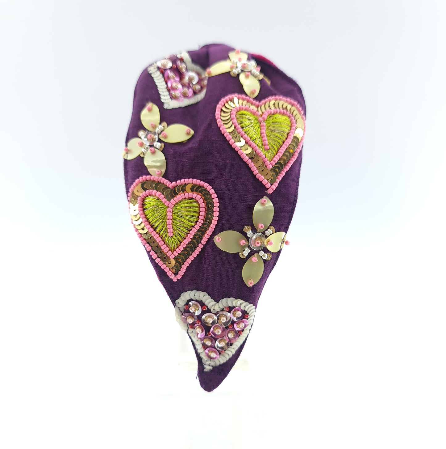 Heart and Flower Knotted Headband