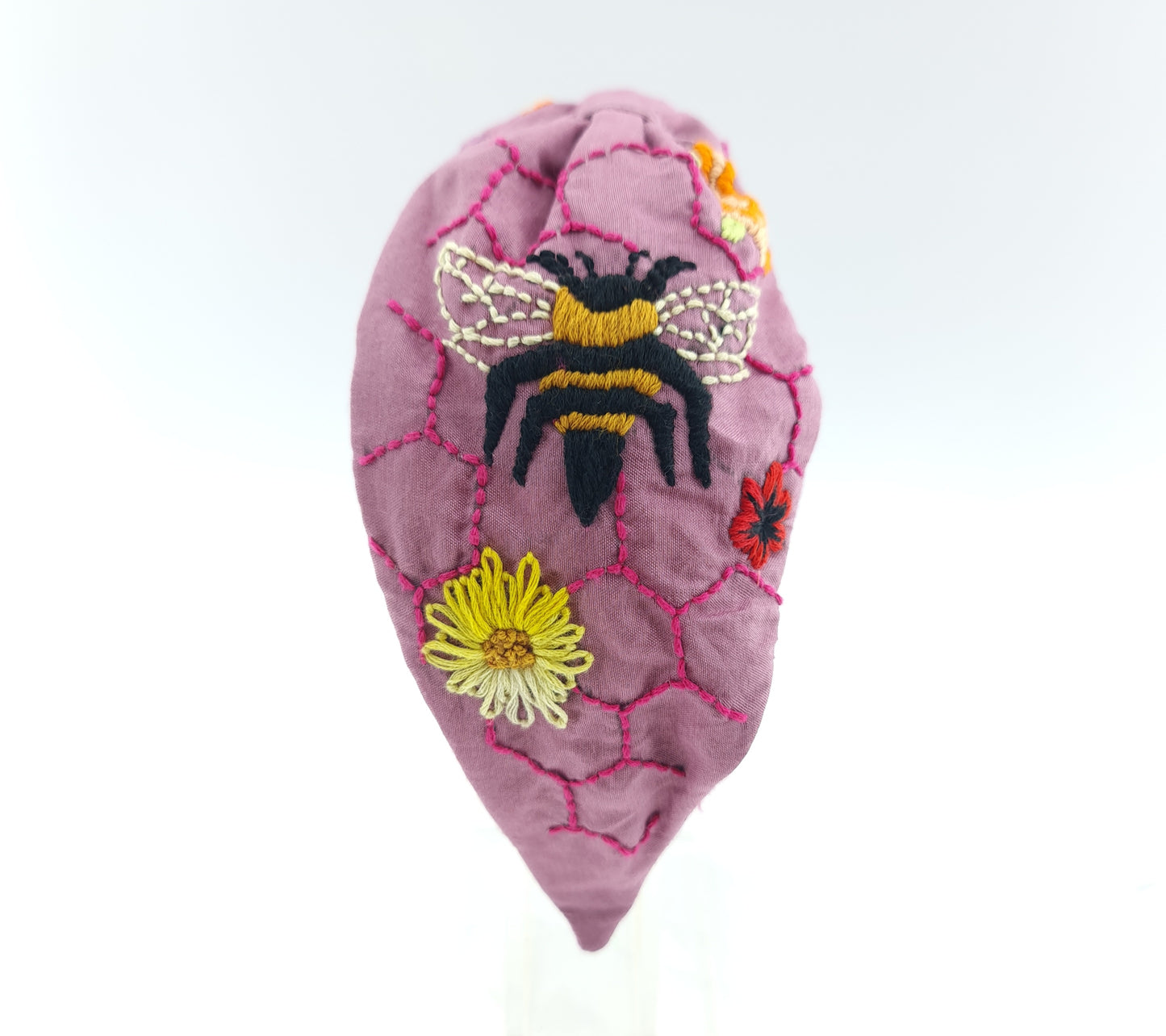 Bee and Honeycomb Knotted Headband