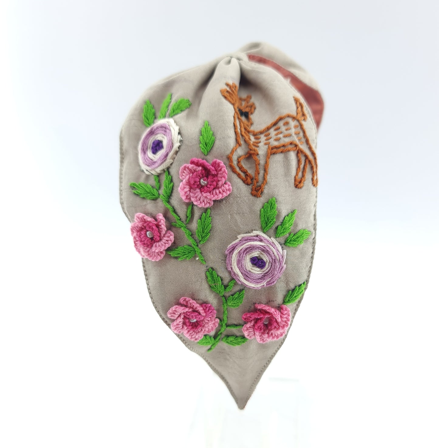 Deer and Flower Knotted Headband