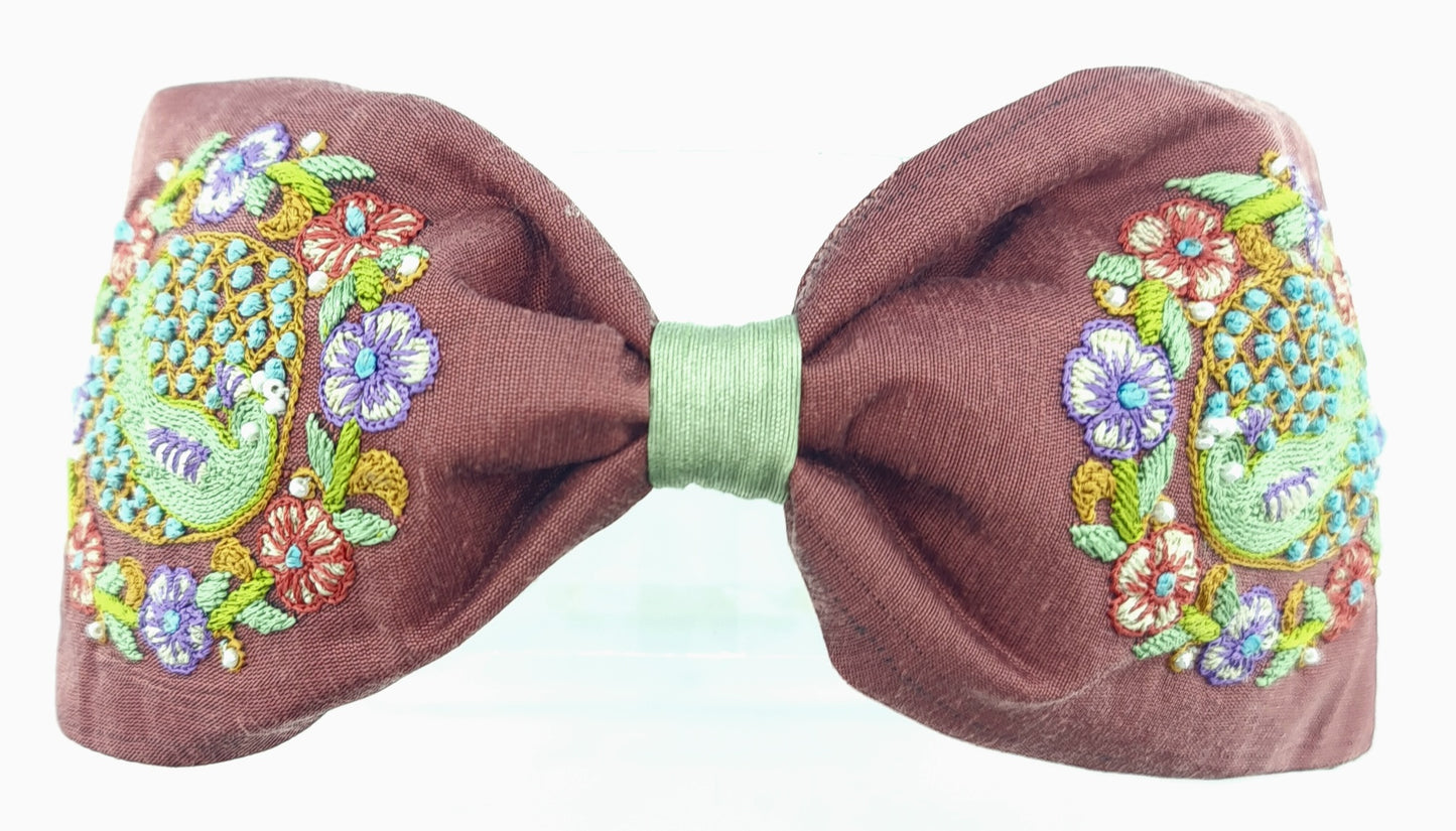 Parrot and Flower Knotted Headband